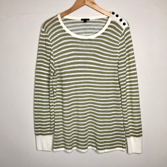 Lafayette 148 New York Sweaters - Lafayette 148 New York Linen Blend Striped Sweater